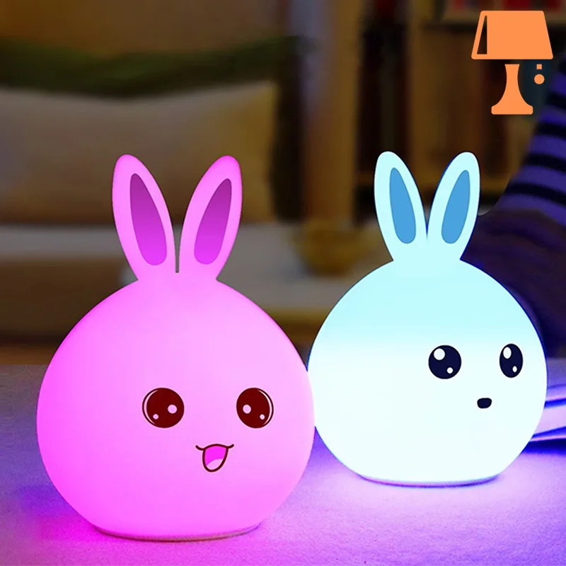 Lampe de Chevet Lapin Rose
