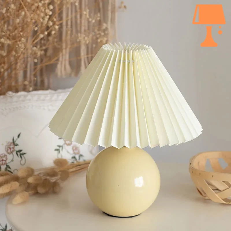 Lampe de Chevet Blanche Vintage Beige