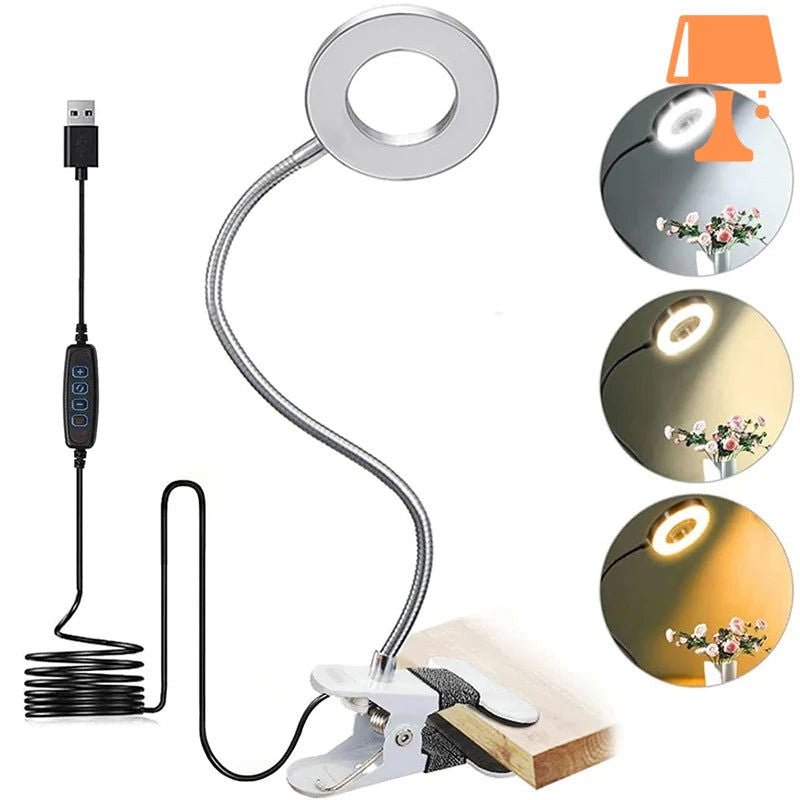 Lampe de Chevet à Pince Pour Enfant Argent