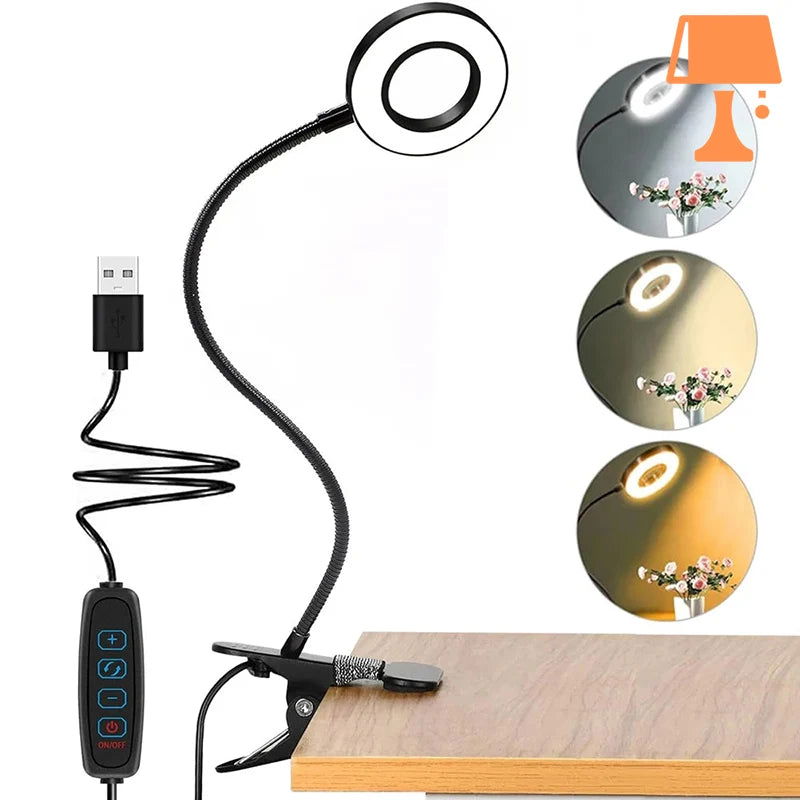 Lampe de Chevet à Pince Pour Enfant Noir