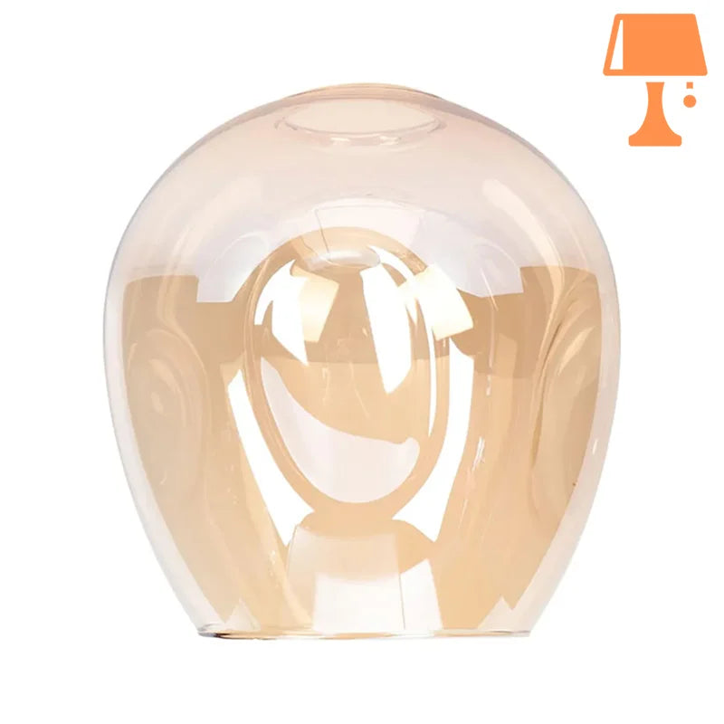 Abat jour verre jaune design