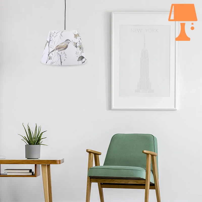 abat-jour oiseaux suspendue