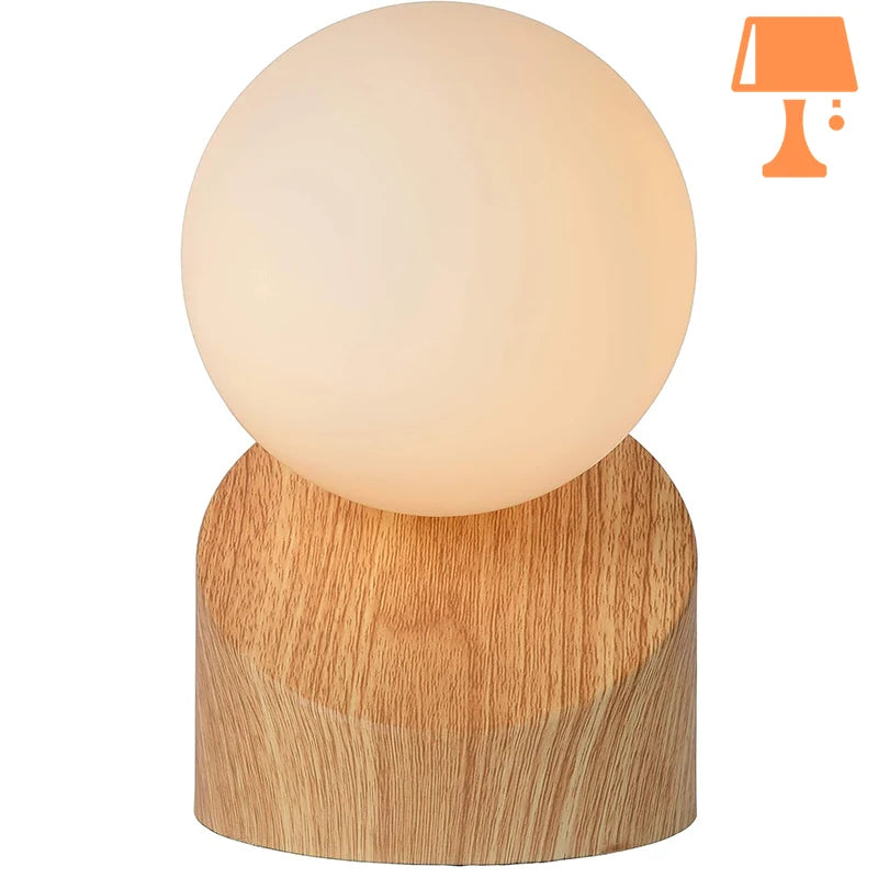 petite lampe chevet opaline face
