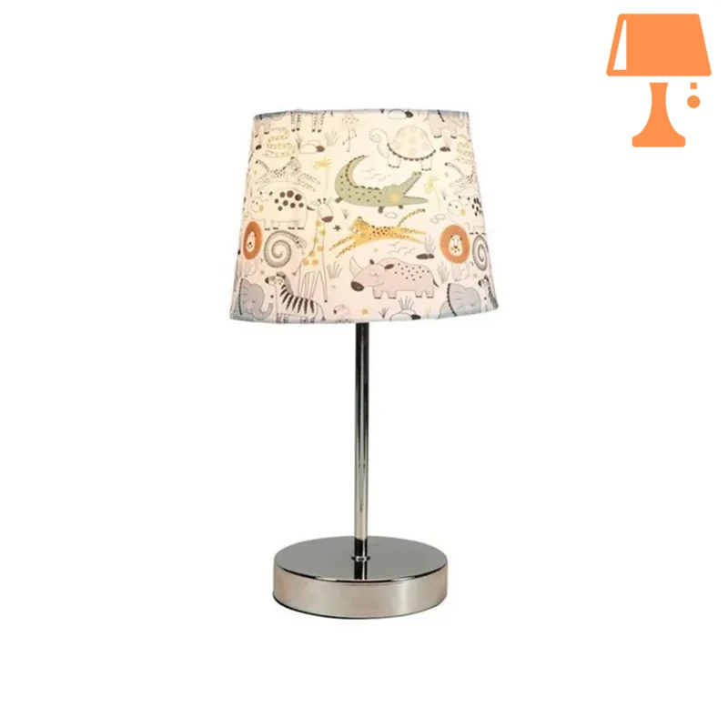 lampe de chevet thème jungle Allumée