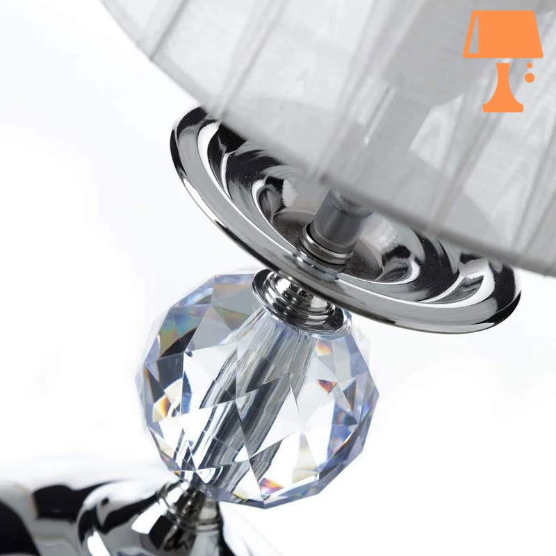 lampe de chevet baroque argent haut de gamme
