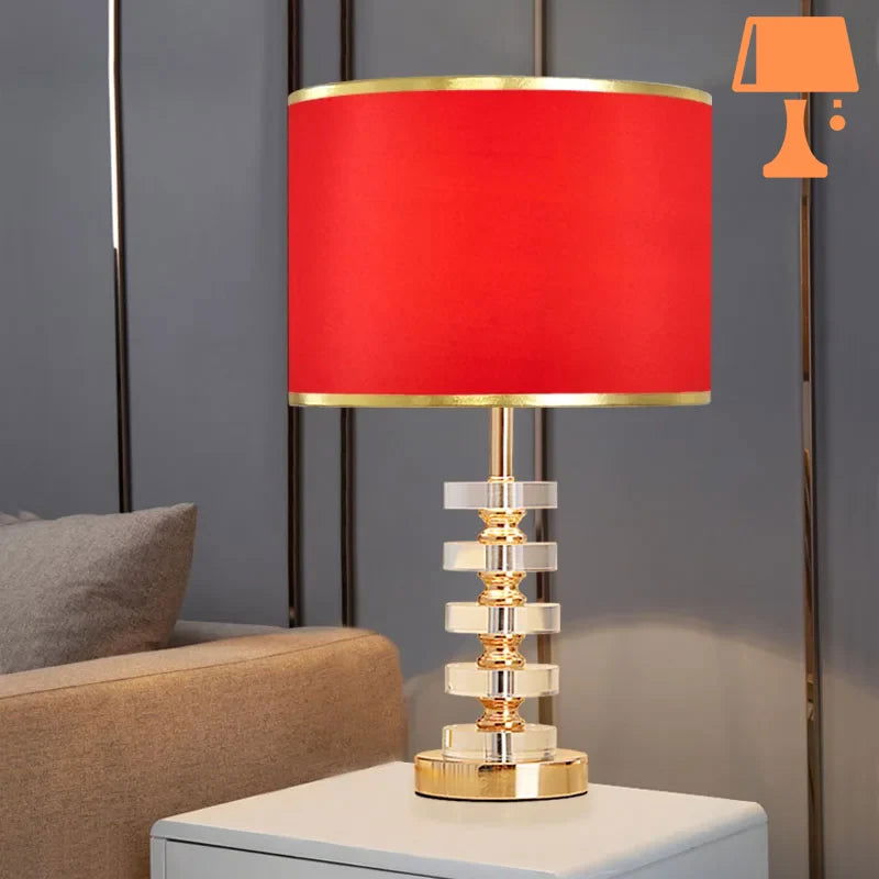 lampe de chevet classique chic rouge