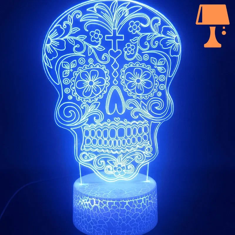lampe de chevet crâne design