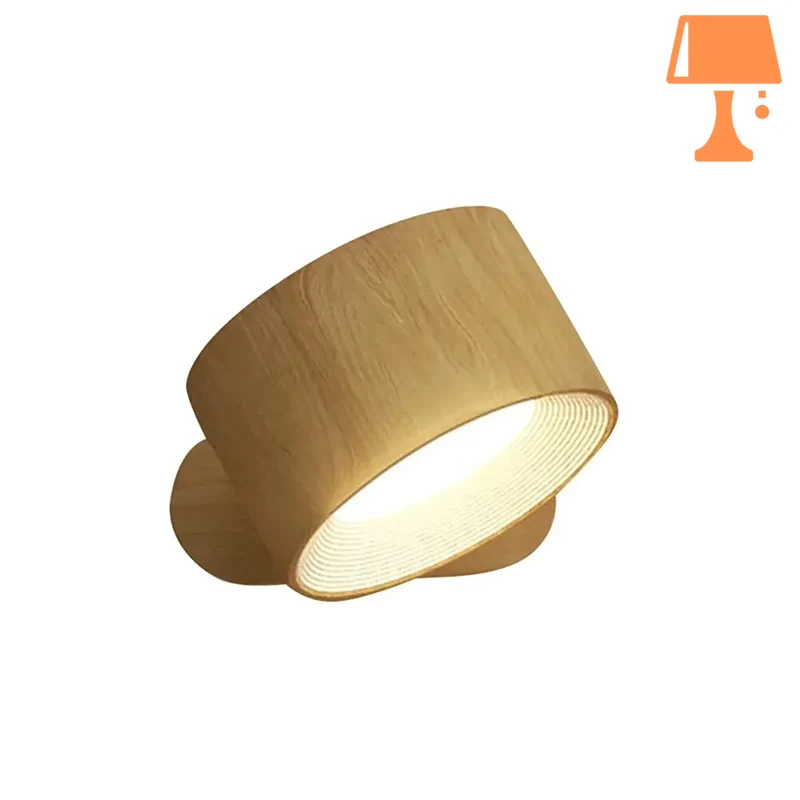 lampe de chevet directionnelle marron