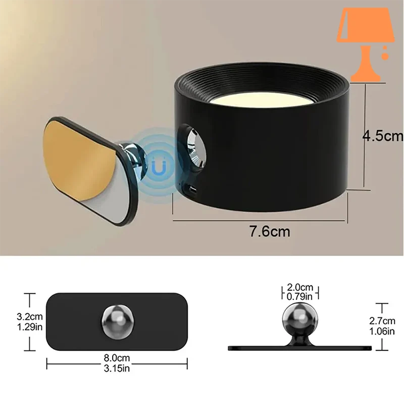 lampe de chevet directionnelle mesure