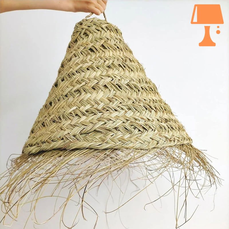 lampe de chevet en paille originale