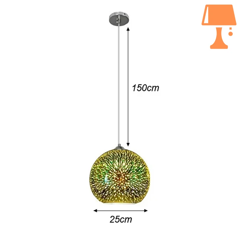 lampe de chevet en verre coloré mesure