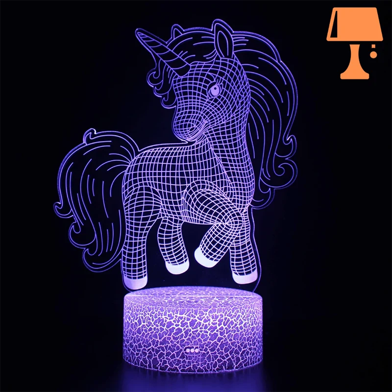 lampe de chevet fille licorne d