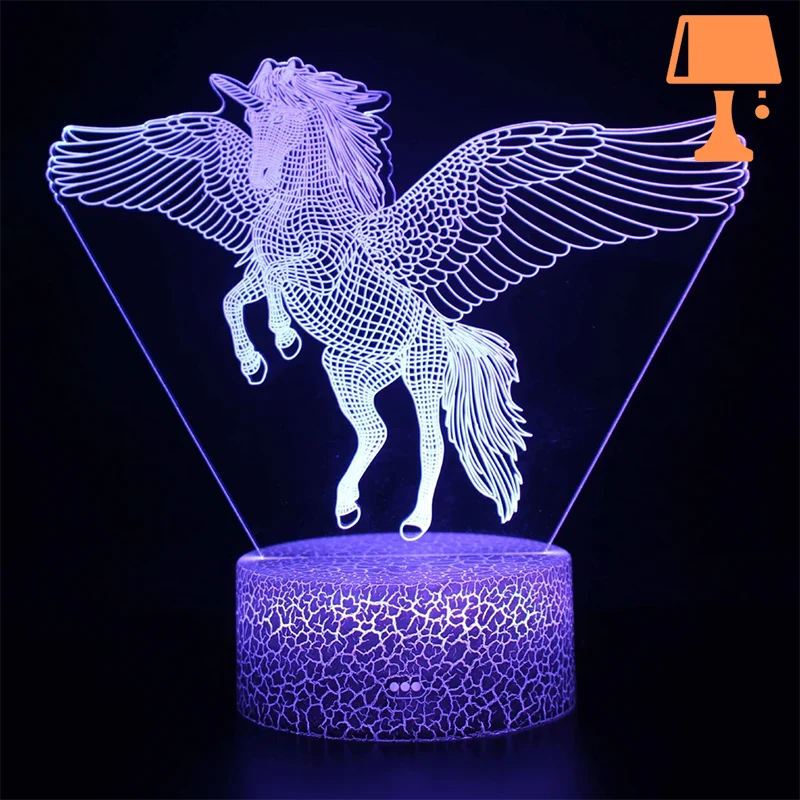 lampe de chevet fille licorne k
