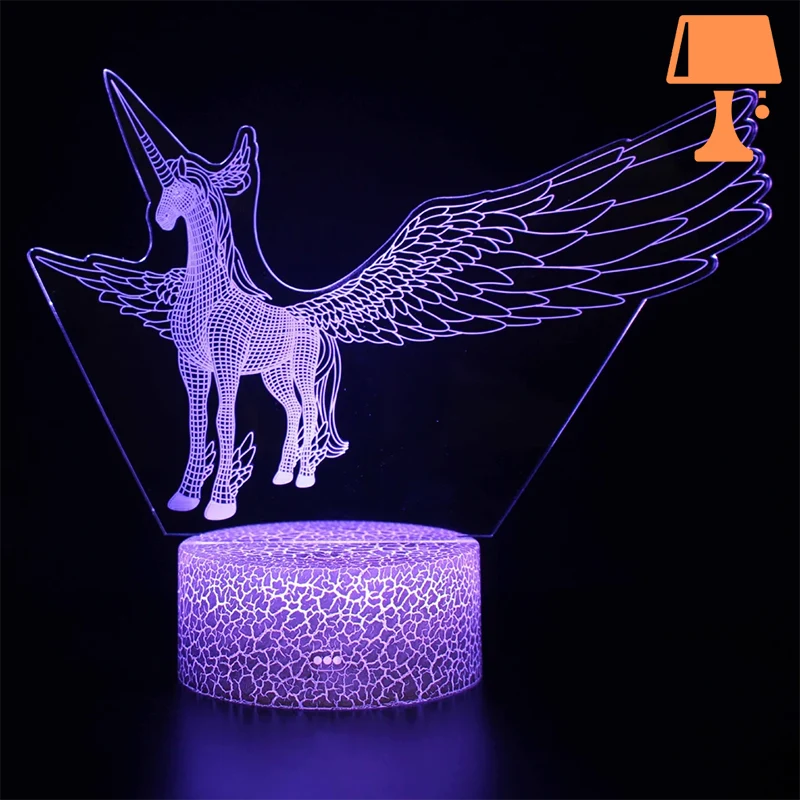 lampe de chevet fille licorne m