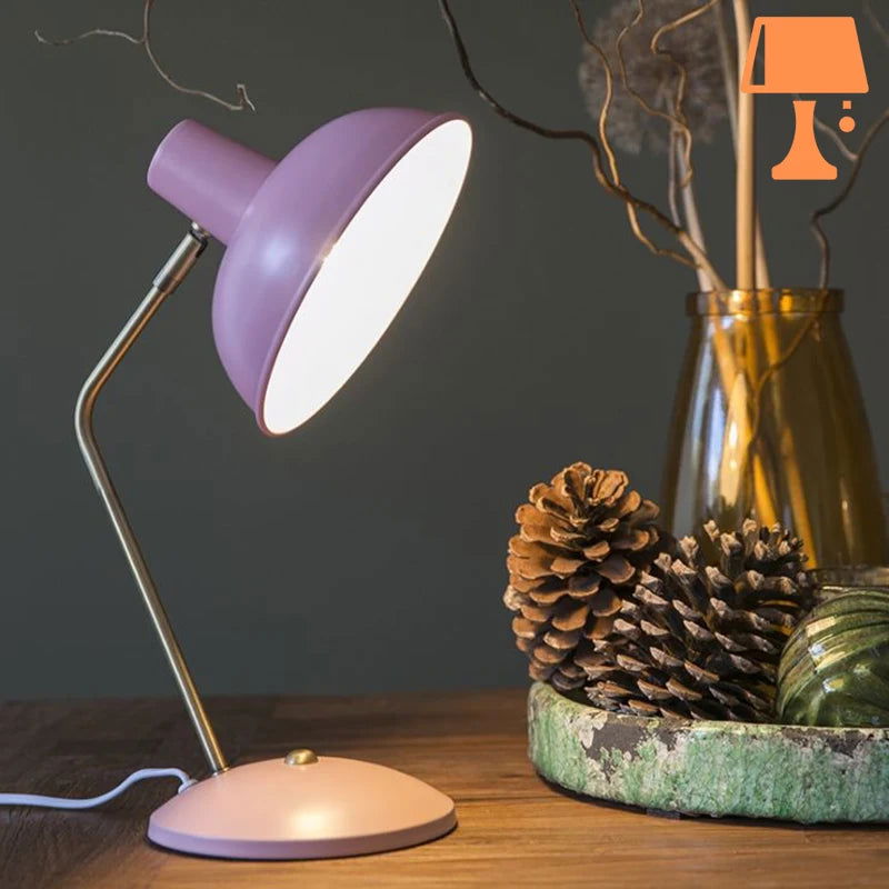 lampe de chevet gris et rose design