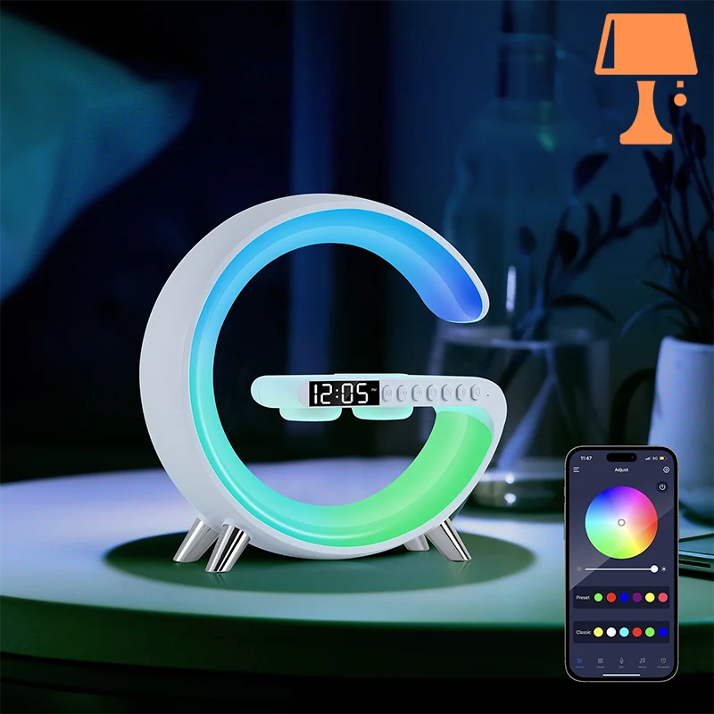 lampe de chevet horloge application portable