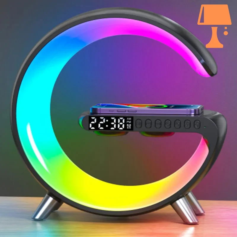 lampe de chevet horloge noir