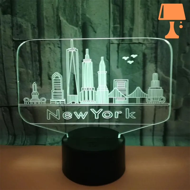 lampe de chevet new york posée