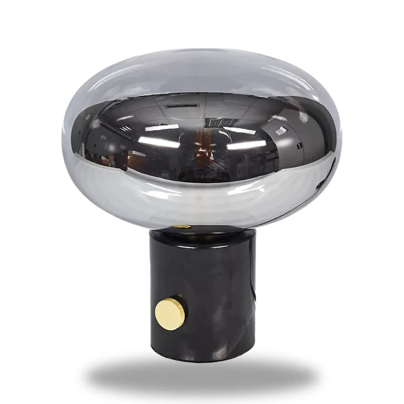 lampe de chevet verre fumee design