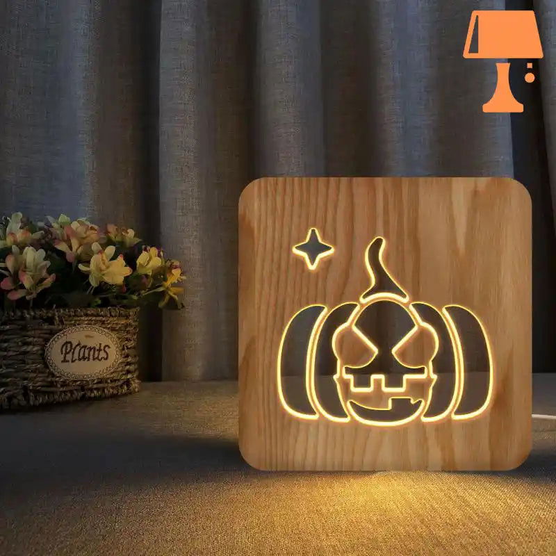 Lampe-citrouille-bois