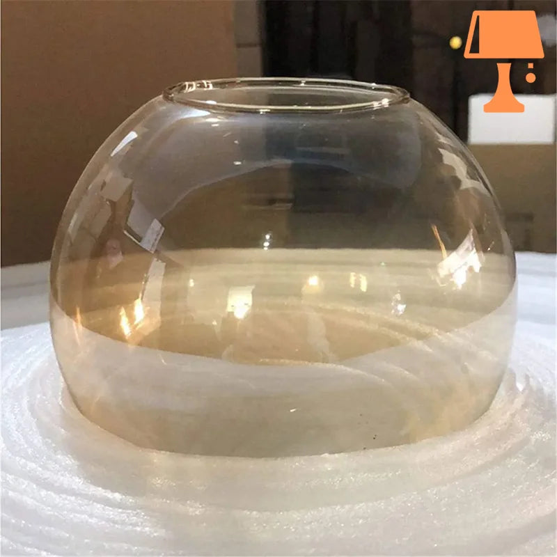 Abat jour verre fumé moderne