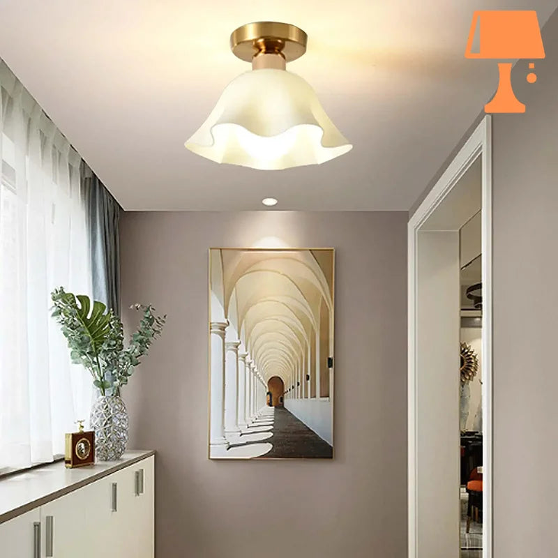 Abat jour verre plafond moderne