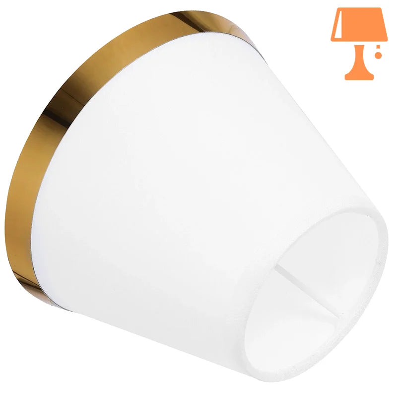 abat-jour blanc et or originale