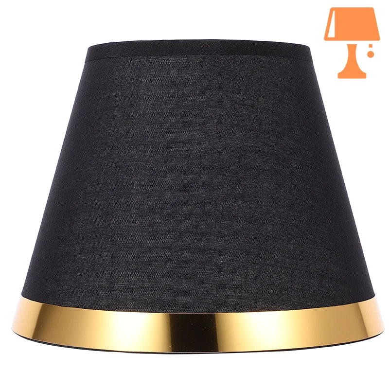 abat-jour noir et or design