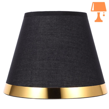 abat-jour noir et or design