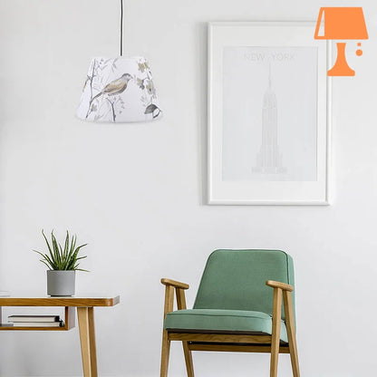 abat-jour oiseaux suspendue