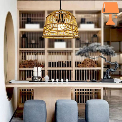 abat-jour rotin design