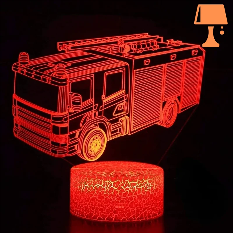 lampe de chevet sam le pompier rouge