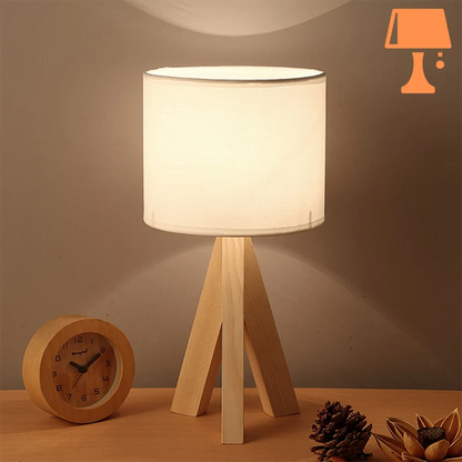 Lampe de Chevet Trépied Bois Bureau