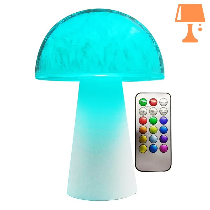Lampe de Chevet Vintage Champignon Télécommande