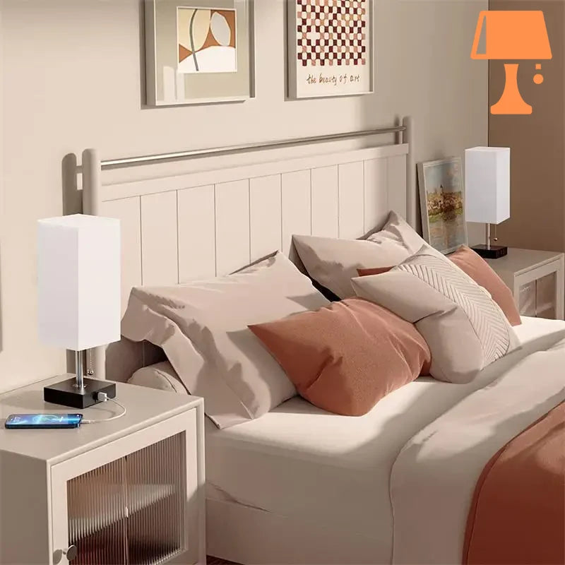 Lampe de Chevet Vintage Tissu Chambre Chambre