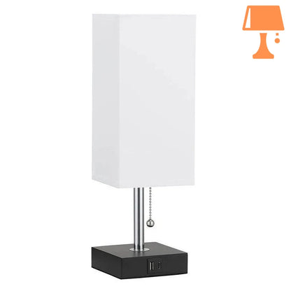Lampe de Chevet Vintage Tissu Blanc