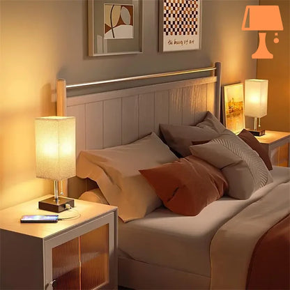 Lampe de Chevet Vintage Tissu Chambre