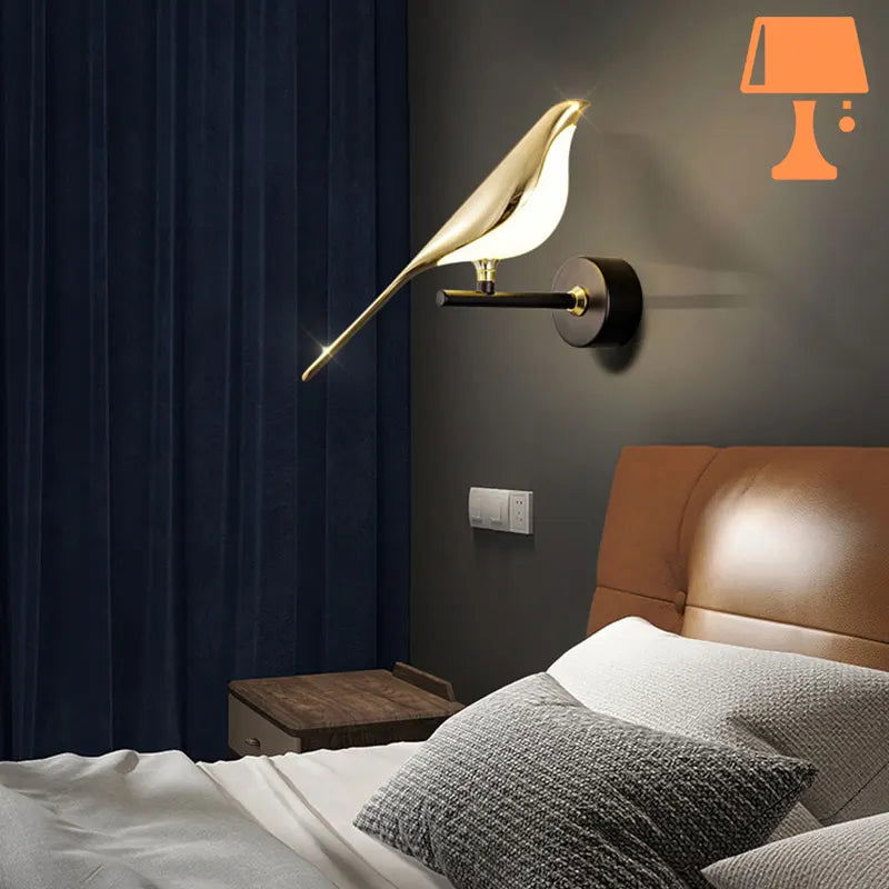 lampe-murale-oiseau-chambre