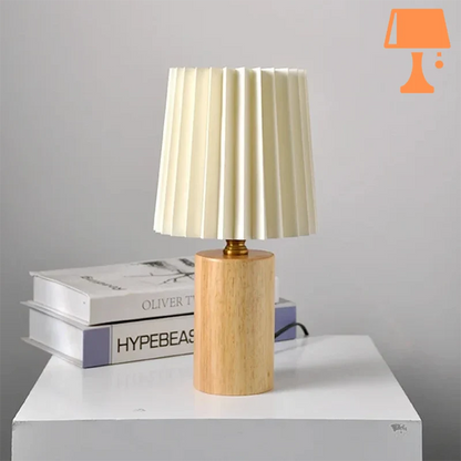 lampe table chevet bois blanc