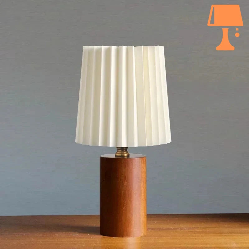 lampe table chevet bois papier