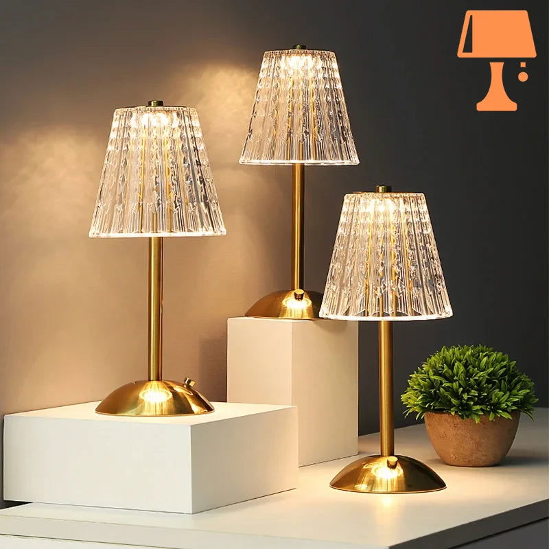 lampe de chevet abat jour verre design