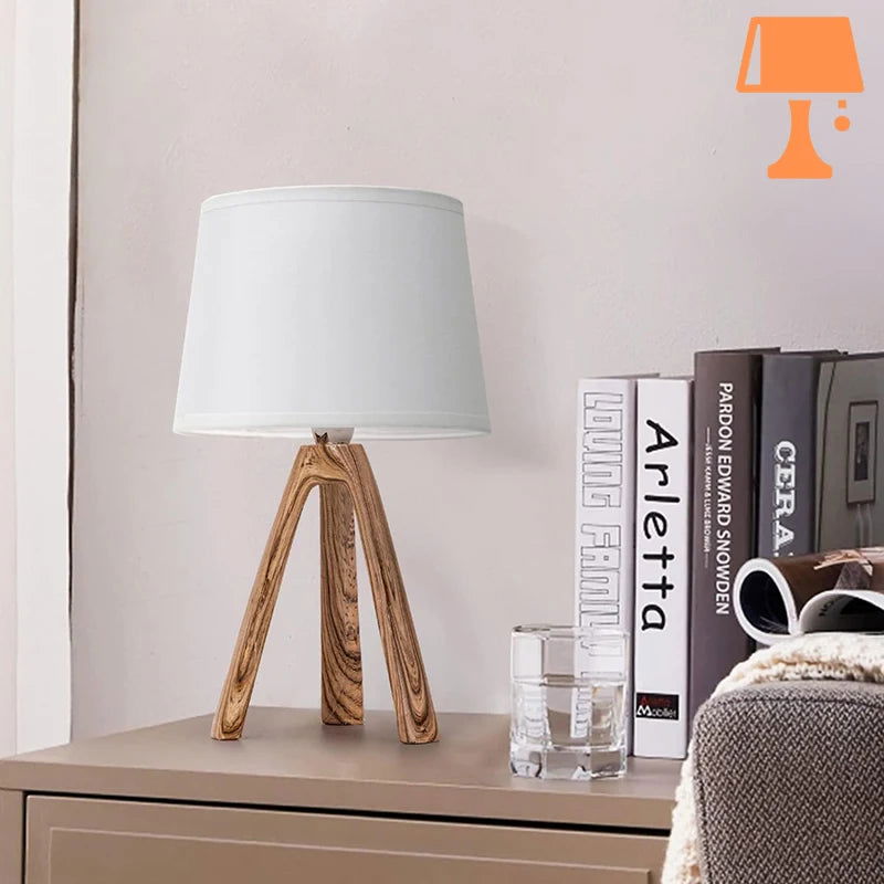 lampe de chevet acajou originale