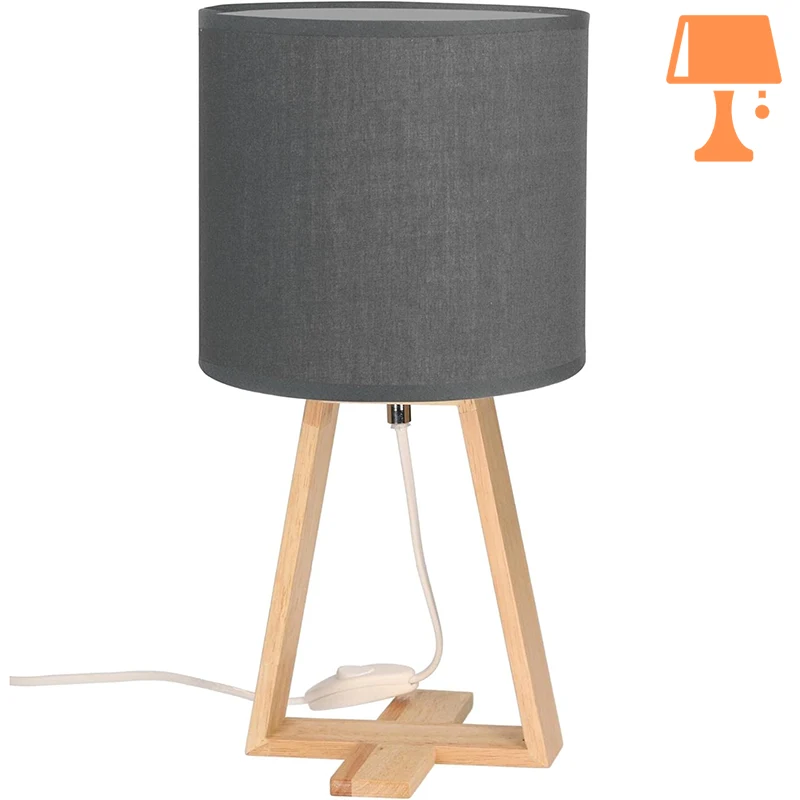 lampe de chevet ampoule e27 grise
