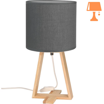 lampe de chevet ampoule e27 grise