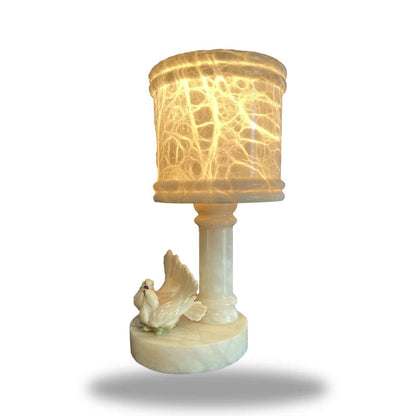 lampe de chevet ancienne en albatre
