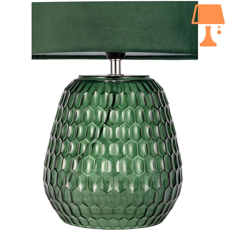lampe de chevet avec pied en verre base