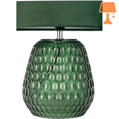 lampe de chevet avec pied en verre base