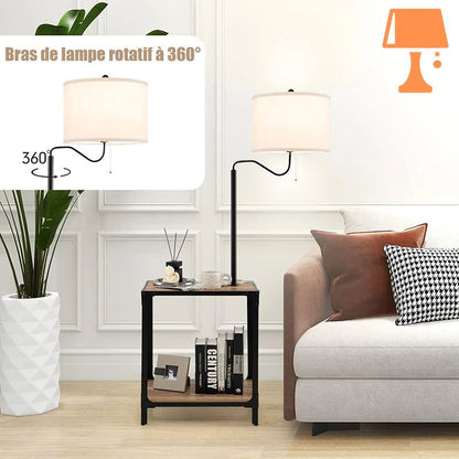 lampe de chevet avec tablette salon