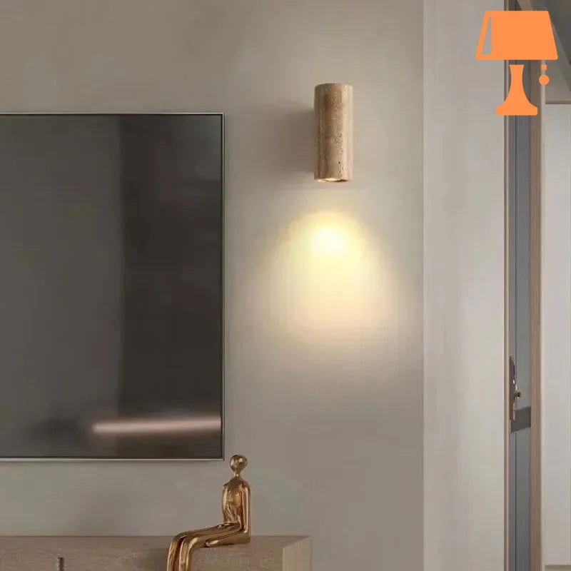 lampe de chevet en pierre murale