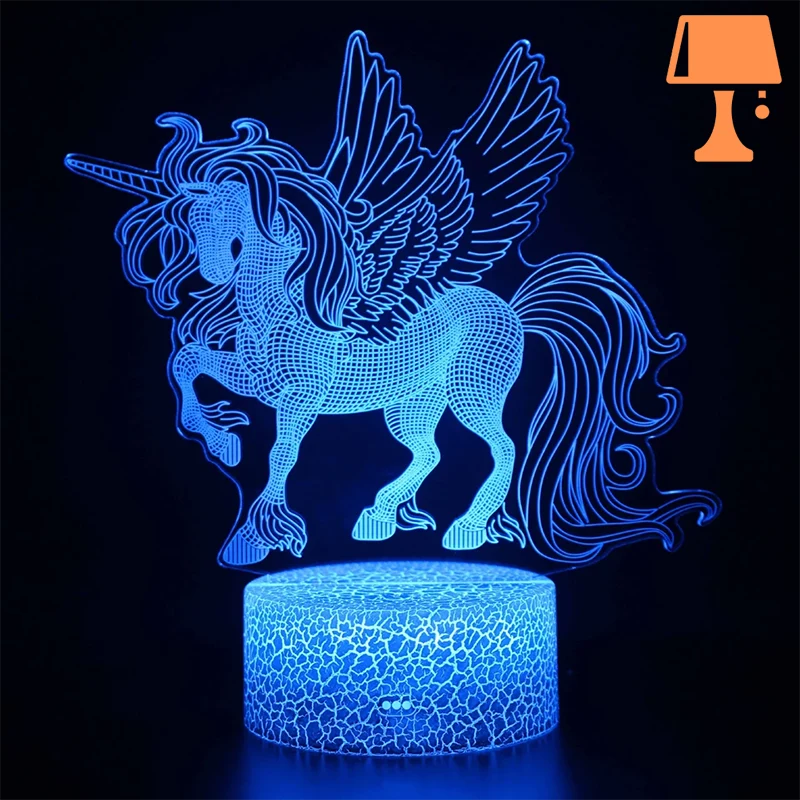 lampe de chevet fille licorne a